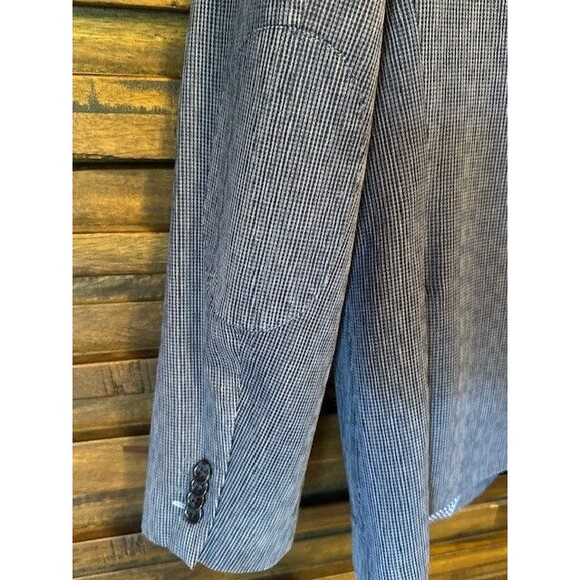 Tailorbyrd Mens Blazer Sport Coat Blue‎ Stripe Stretch Seersucker Elbow 38S - Picture 6 of 16